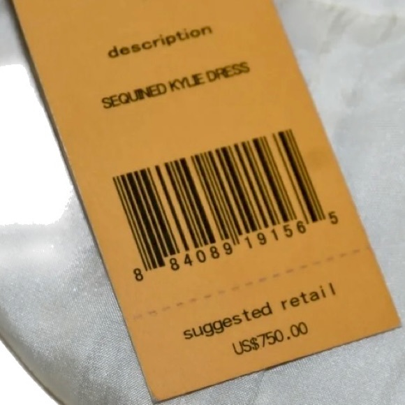 Tory Burch Kylie Silk Sequined Navy Blue Sheath Dress ~ Size 10 - Picture 8 of 9